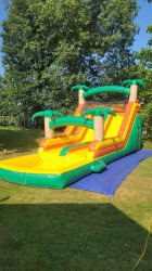 15' Tropical Dual Lane Waterslide with Pool