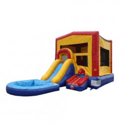 Primary Color Bounce House/Slide Combo (Wet & Dry)